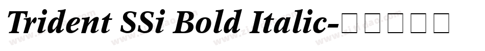 Trident SSi Bold Italic字体转换